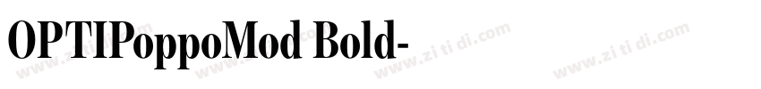 OPTIPoppoMod Bold字体转换